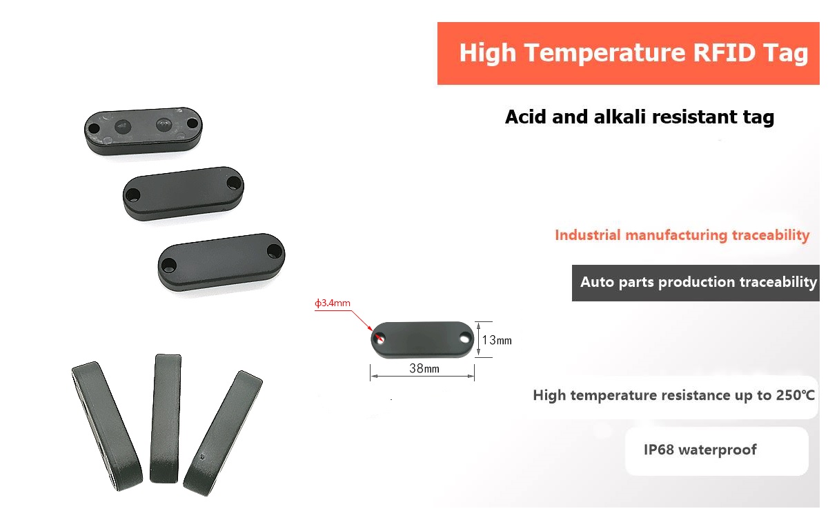 علامة معدنية ذات درجة حرارة عالية RFID UHF